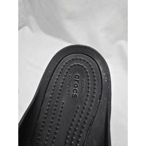 Crocs Swift water Seasonal Sandal Slide Lightweight All Black Size 8 - Picture 11 of 15